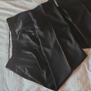 Alan Flusser Black Wide Leg Dress Pants. Sz 38/34